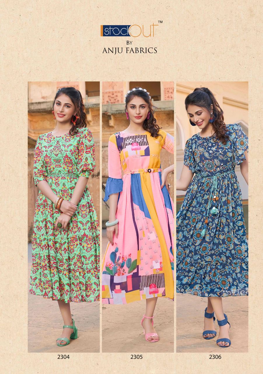 FUSION New Latest Designer Party Wear Printed Georgette Kurtis Collection